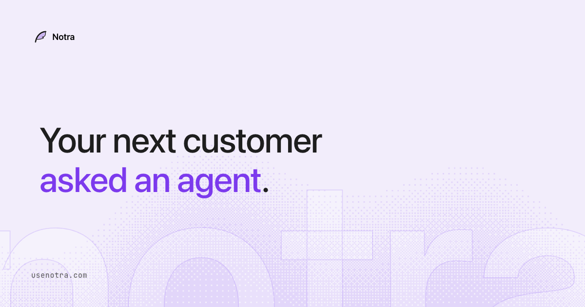 Notra’s official social preview for its AI visibility product.